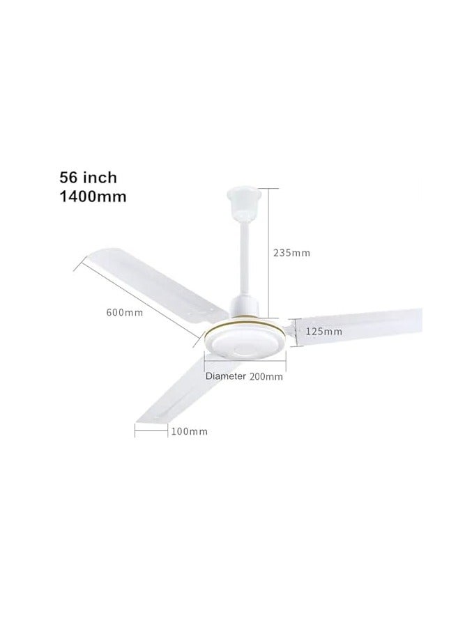 KED 56-Inch Ceiling Fan with 5-Speed Dimmer | 220V-240V, 75W Copper Motor | High-Performance Iron & PC Body | Silent Operation | Ideal for Home, Office & Commercial Use - Image 2