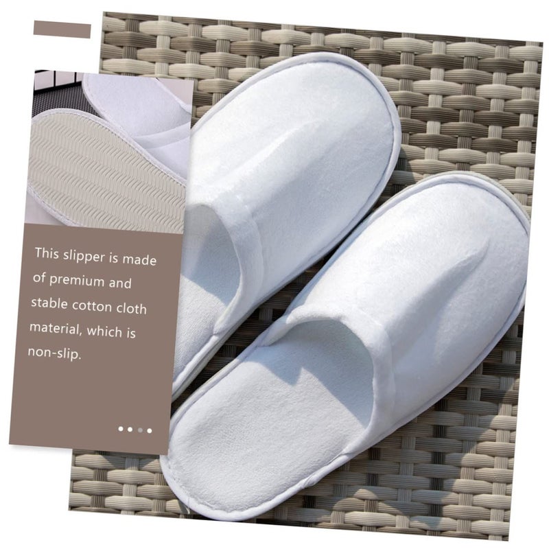10 Pairs Non Slip Slippers for Women Men Hotel Spa Travel Pedicure - Image 5
