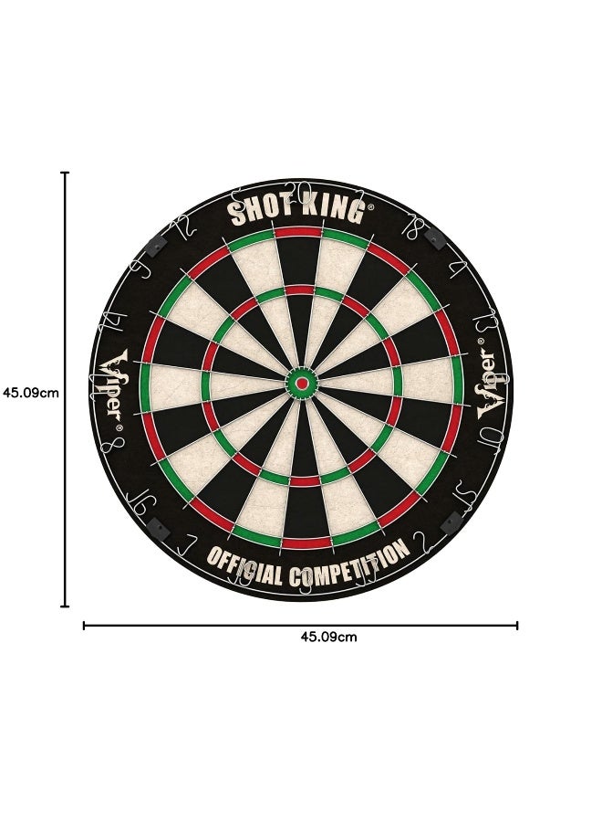 DEXO Shot King Sisal Fiber Bristle Dartboard – Tournament Size 18” Professional Dart Board with Steel Tip Darts & Mounting Hardware - Image 3