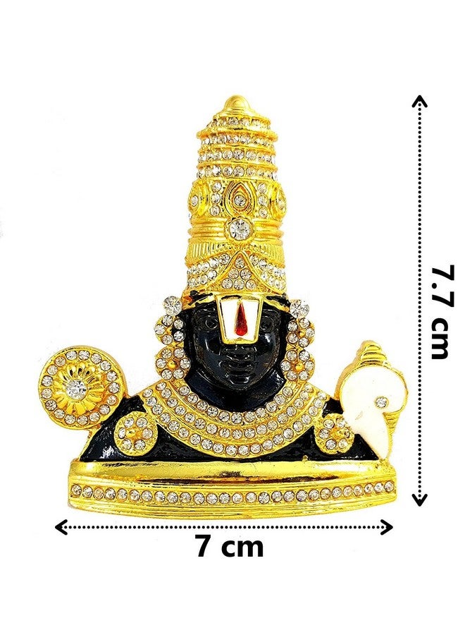 GCT Tirupati Balaji Idol Lord Venkateswara Idol (B-84) Black Gold Metal Statue for Home Décor Car Dashboard Mandir Pooja Murti Temple Puja Office Table Showpiece - Image 2
