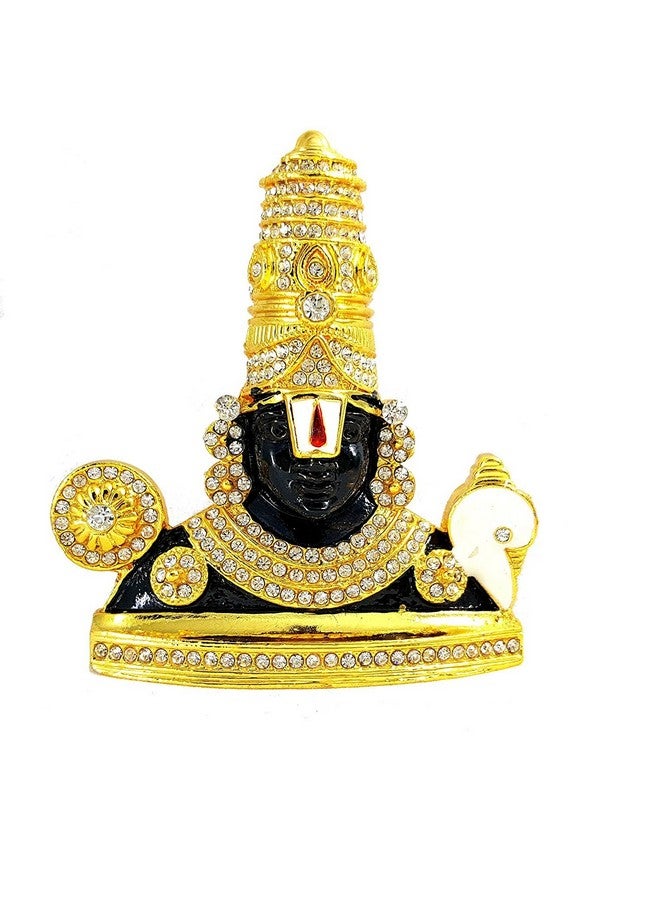 GCT Tirupati Balaji Idol Lord Venkateswara Idol (B-84) Black Gold Metal Statue for Home Décor Car Dashboard Mandir Pooja Murti Temple Puja Office Table Showpiece - Image 1
