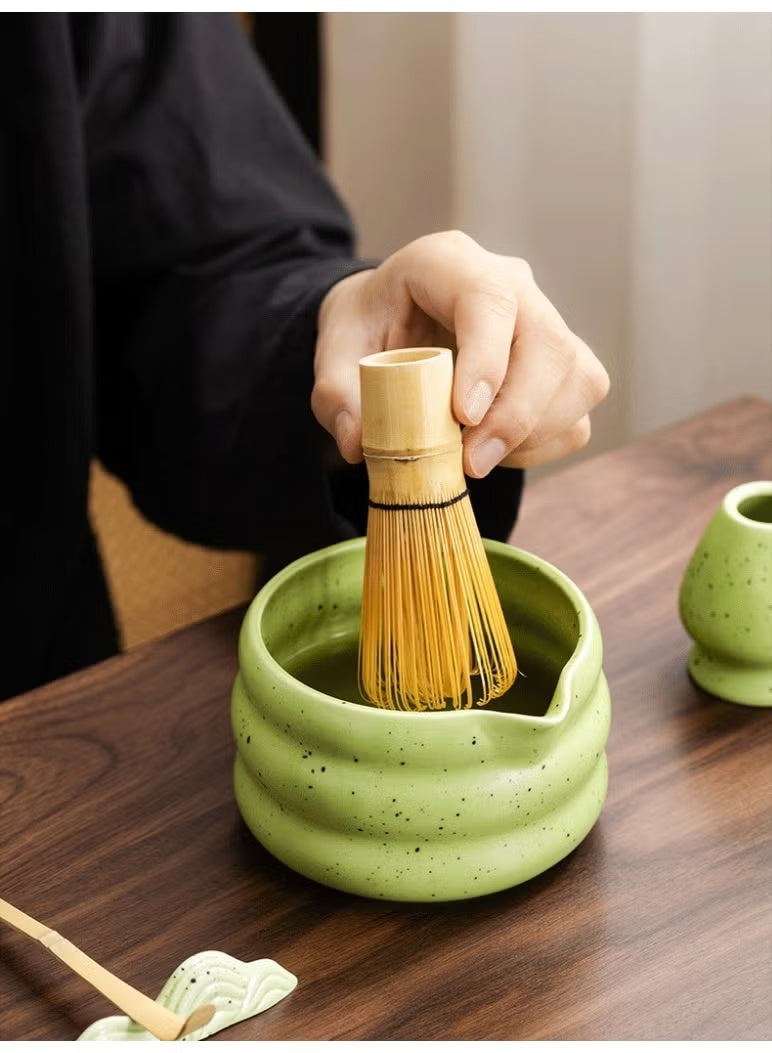 4-Piece Matcha Tea Set Includes Matcha Bowl Bamboo Whisk Scoop Whisk Holder  Perfect Set to a Traditional of Matcha - Image 5