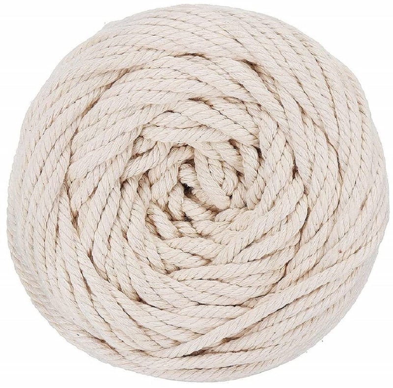 LUCRE Cotton Cord 200 Meters 3MM Cotton ThreadDori Best for Wall Hanging Plant Hanger Off White Thread noF199 - Image 4