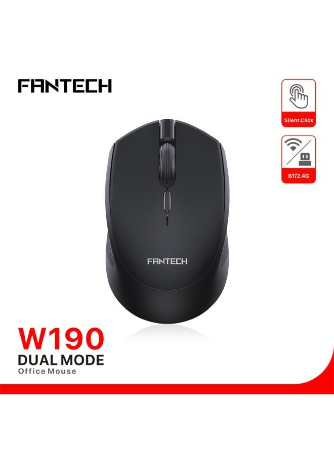 FANTECH W190 DUAL MODE 2.4Ghz And Bluetooth Wireless Silent Mouse Up To 200 Hours - Image 3