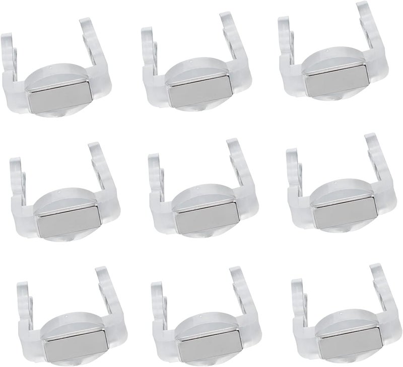 Brightown Christmas Lights Magnetic Clips 100 Count Magnet Holiday Lights Clips Shatterproof Magnetic Shingle and Gutter Clips for C7E12 C9E17 Rope Lights Metal Surface Roof Fence Railing Gates  - Image 1