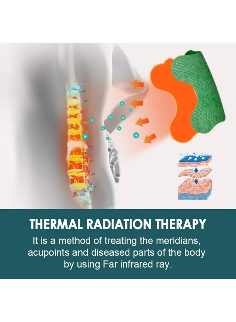 كاني إتش بي ملصقات حرارية لاصقة 12 قطعة لعلاج فوري، ملصقات شواء فقرات الظهر الفاخرة - Image 2