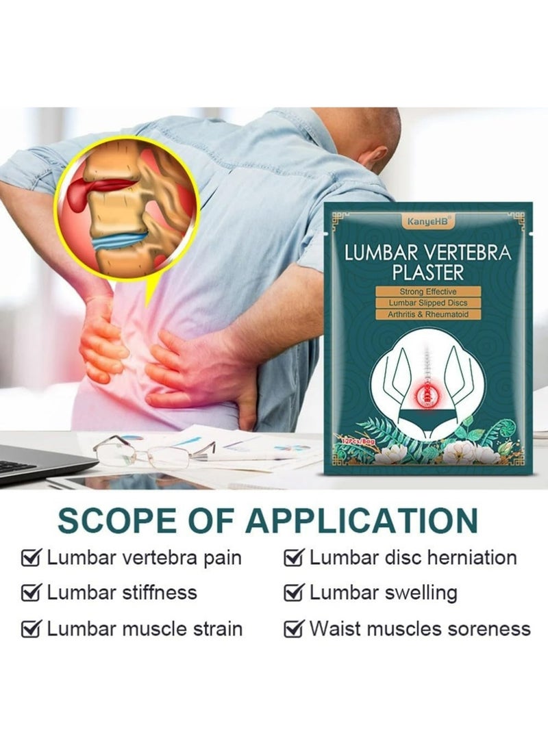 كاني إتش بي ملصقات حرارية لاصقة 12 قطعة لعلاج فوري، ملصقات شواء فقرات الظهر الفاخرة - Image 5