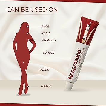 Neoprosone كريم نيبروسون لتفتيح البشرة 17 أونصة سائلة 50 مل للمناطق الحساسة الجسم الركب الإبطين المرفقين - Image 4
