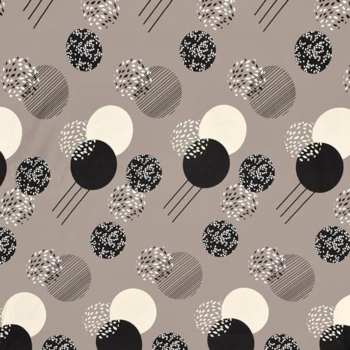 AMEYAA 350 TC Cotton Feel Glace All Around Elastic Fitted Floral Bedsheets Queen Size |Premium Super Soft Bedsheet for Double Bed |Fits Up to 8 to 10 Inches, 78x60, Beige Black - Image 5