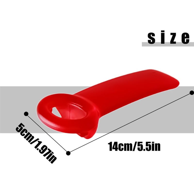 Haikole jar openers for seniors,Red jar opener for Elderly Children Women Weak Hands,Easy Grip bottle opener,Frosted Reds jar key,Plastic jar opener tool (1, Red) - Image 2