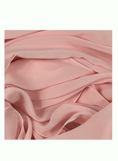 Perfectory PERFECTORY Women Lightweight Solid Chiffon Hijab Shawl Soft Premium Abaya Shawl Wrap Scarves, Long Bridal Hijab Scarf- Misty Rose  - Image 2
