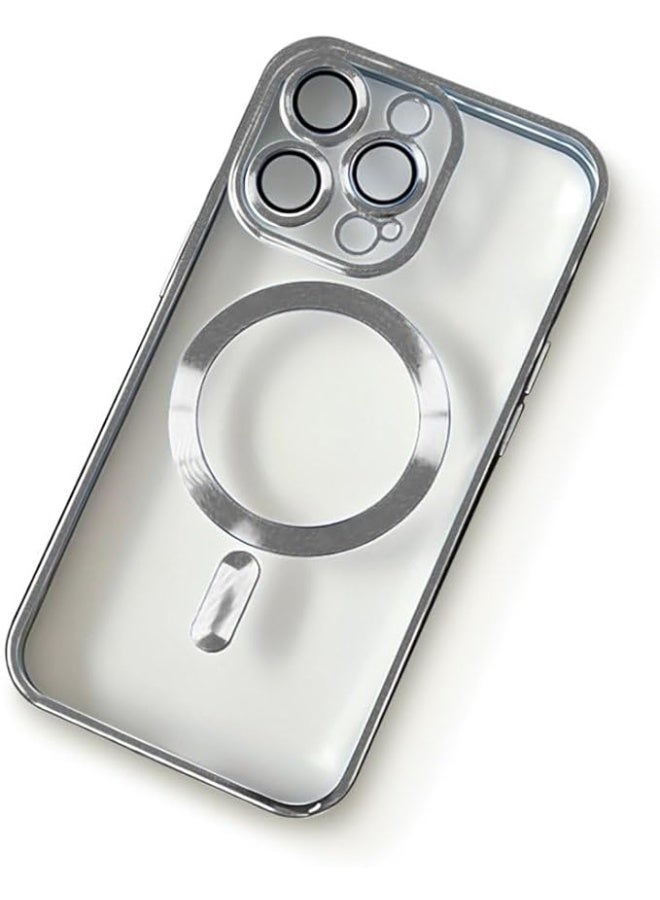 جراب ايفون 16 برو شفاف متوافق مع MagSafe، إطار TPU مضاد للاصفرار وحلقات كاميرا ألومنيوم - Image 4