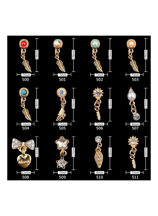 نيبمينينت حلي زينة في قرص دوار على شكل أوراق وحلي متدلية متعدد الألوان - Image 1