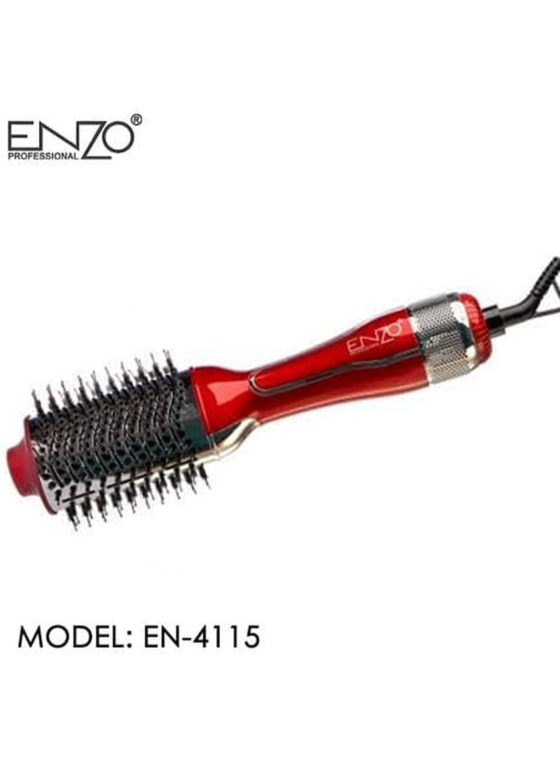 إنزو مجفف الشعر يجفف الشعر ويحافظ على رطوبته، ويقلل من وقت التصفيف. فرشاة EN-4115، للنساء والفتيات، بتصميم أنيق، سهلة الاستخدام في المنزل أو كمصففة شعر. أداء سريع لتصفيف الشعر الخفيف والمجعد. - Image 1