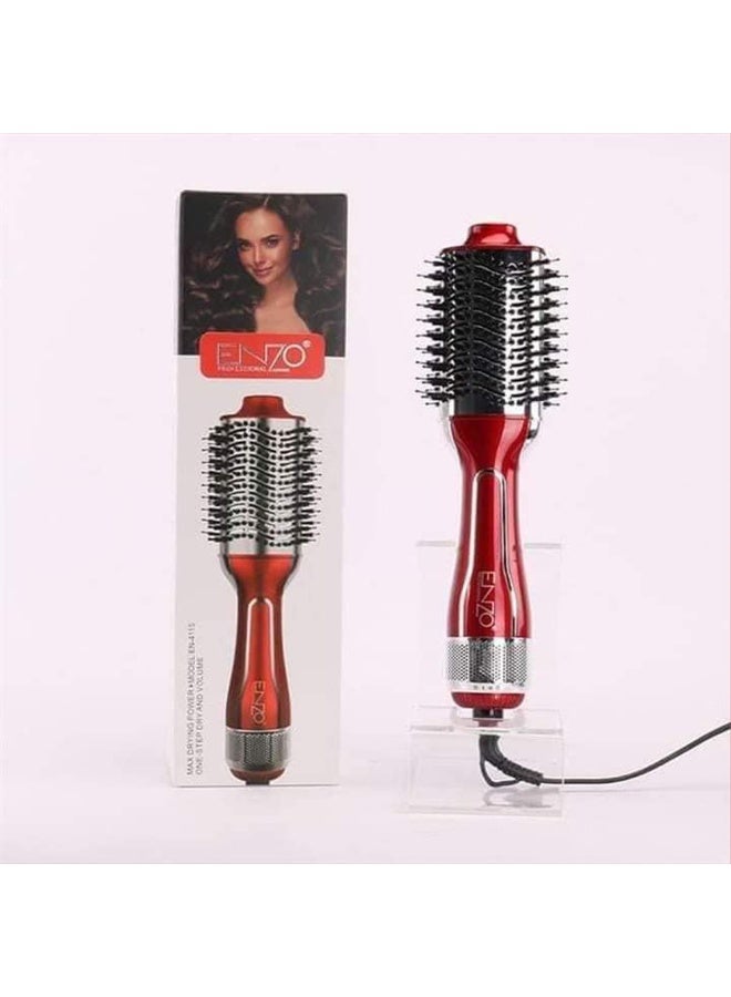 إنزو مجفف الشعر يجفف الشعر ويحافظ على رطوبته، ويقلل من وقت التصفيف. فرشاة EN-4115، للنساء والفتيات، بتصميم أنيق، سهلة الاستخدام في المنزل أو كمصففة شعر. أداء سريع لتصفيف الشعر الخفيف والمجعد. - Image 2