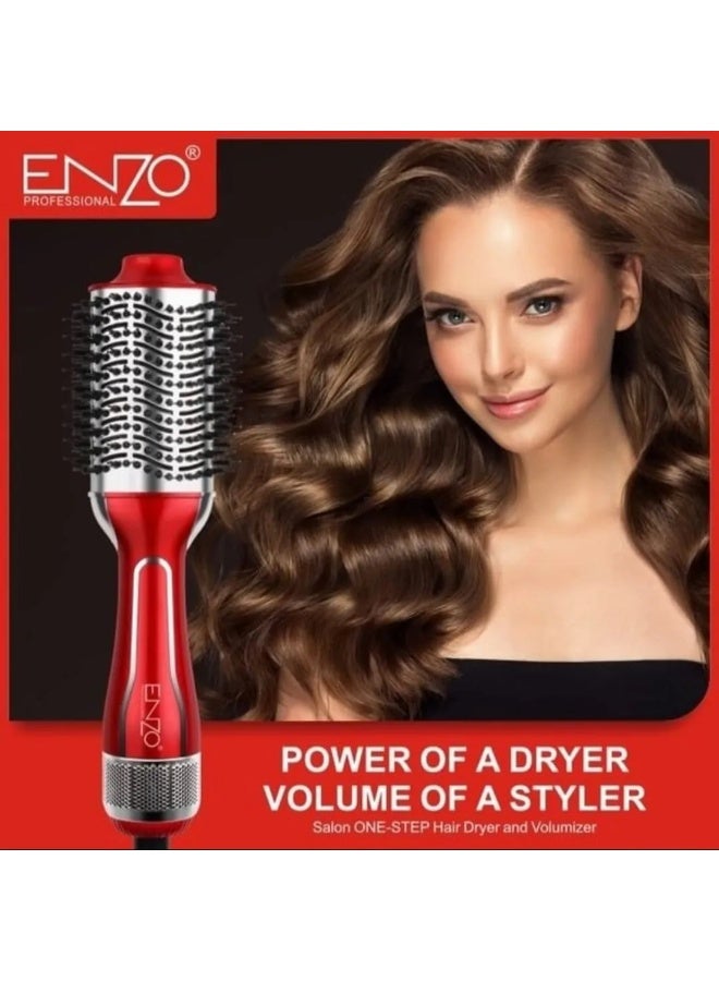 إنزو مجفف الشعر يجفف الشعر ويحافظ على رطوبته، ويقلل من وقت التصفيف. فرشاة EN-4115، للنساء والفتيات، بتصميم أنيق، سهلة الاستخدام في المنزل أو كمصففة شعر. أداء سريع لتصفيف الشعر الخفيف والمجعد. - Image 5