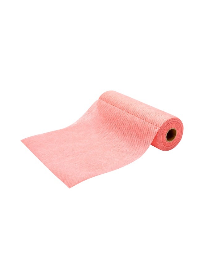 Restaurantware RW Clean 11 x 11 Inch Reusable Cleaning Cloth Rolls, 10 Heavy-Duty Dish Wipe Rolls - Machine-Washable, Perforated, Red Viscose Disposable Cloth Rolls, 50 Sheet Per Roll, Absorbent - Image 1