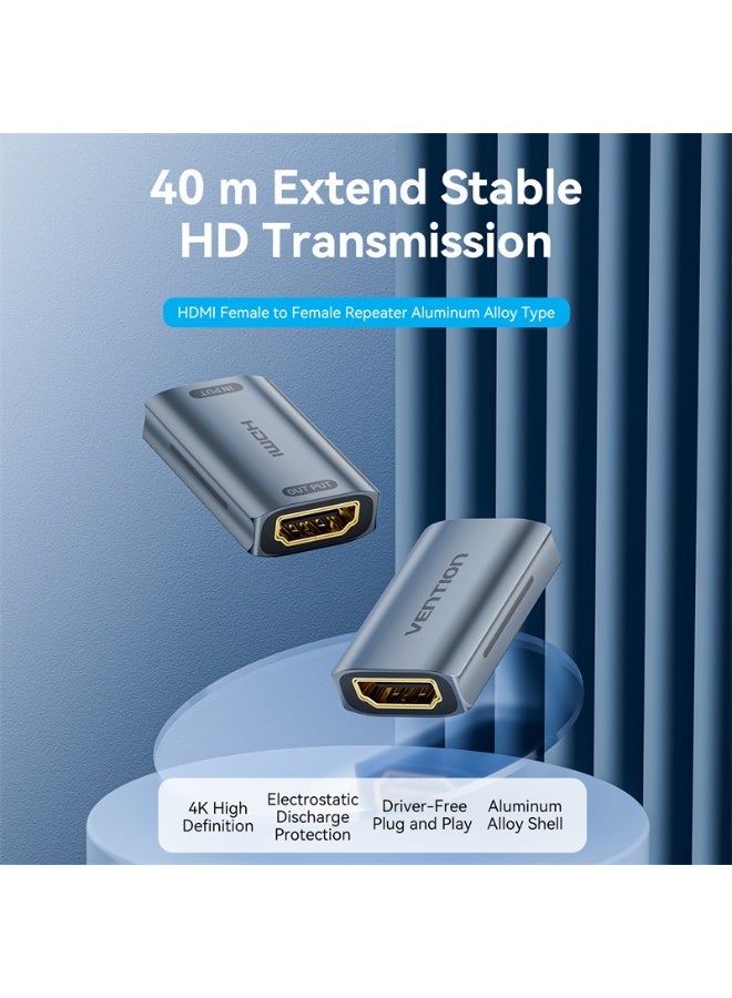 VENTION HDMI Female to Female Repeater Gray Aluminum Alloy Type - Image 2