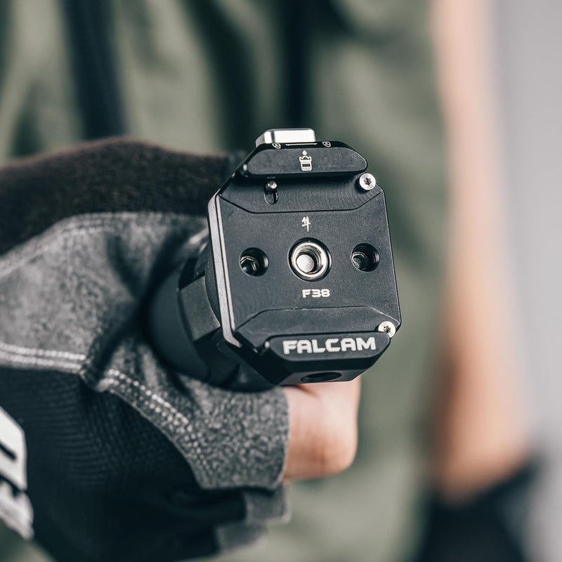 FALCAM Fine polished finish F38 Quick Release Base V2, Quick Release System, Base with 1/4" and 3/8" Screw Thread for Tripod, Monopod, Stabilizer, Slider - 3364 One piece build - Image 4
