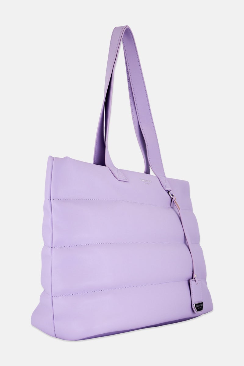 Kenneth Cole حقيبة توت نسائية بشعار العلامة التجارية، لافندر - Image 2