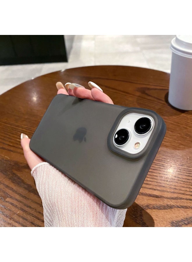 NIBEMINENT Grained Large Hole Protective TPU Case Cover For iPhone 15, Black