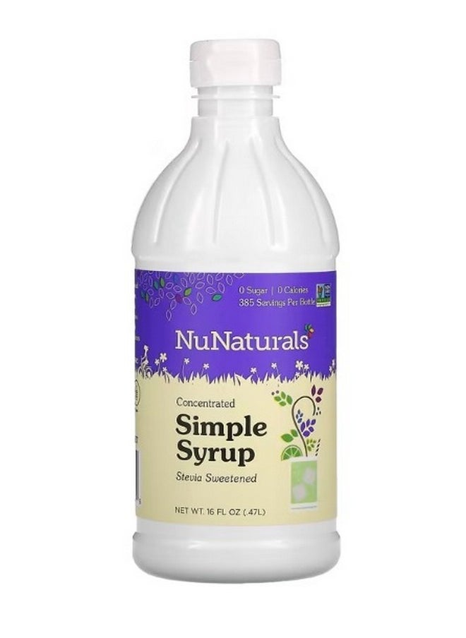 NuNaturals - Concentrated Simple Syrup 16 fl oz 0.47 L - Image 1