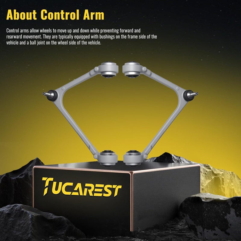 TUCAREST 2Pcs Front Upper Control Arm and Ball Joint Assembly for Ford Thunderbird and Lincoln LS - Image 3