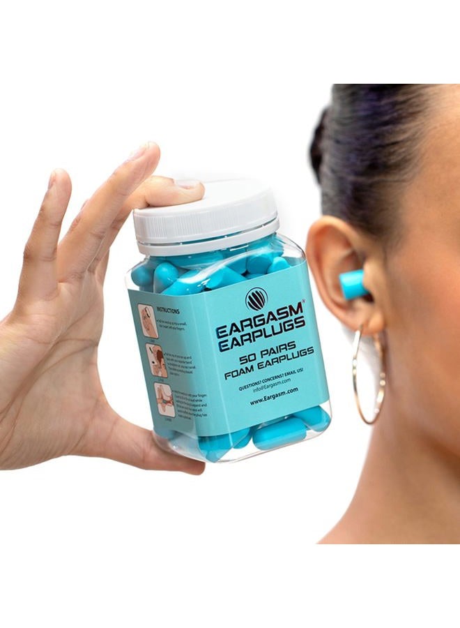 Eargasm Foam Earplugs, 50 Pairs, 32 dB NRR, Super Soft, Great for Sleeping, Studying, Snoring, Comes with Bonus Carrying Case - Image 2