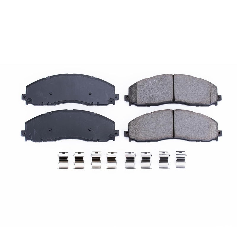 POWERSTOP Power Stop 17-1680, Z17 Front Ceramic Brake Pads with Hardware For 2013-2022 Ford F-250 F-350 | 2013-2016 F-450 Super Duty 8 Lug - Image 2