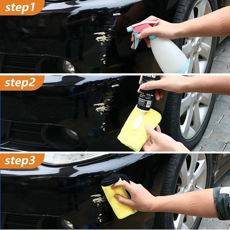PINKE Car Scratch Repair Paste and Remover Kit - Premium Polishing Wax With Wipe & Sponge for Deep Scratches on Vehicles - Image 5