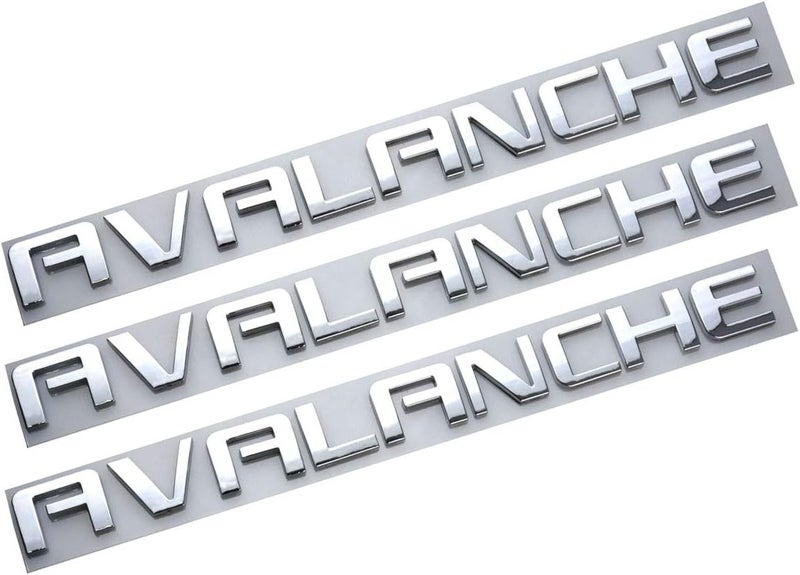 Aimoll 3pcs Avalanche Nameplates Emblem Badge Replacement for GM Chevrolet - Image 1