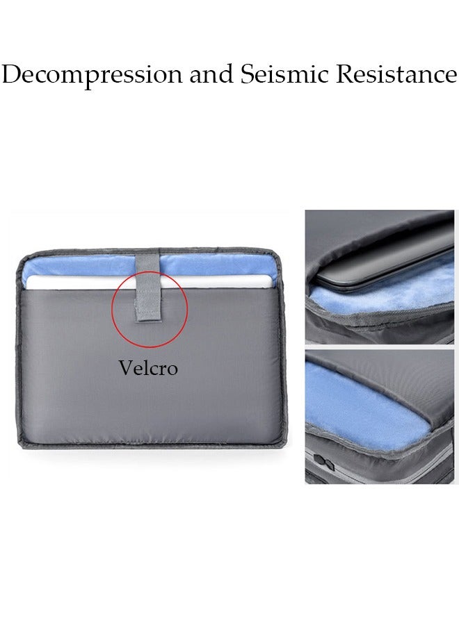 DUNISO 15 Inch Laptop Bag with Multi Compartment Lightweight Laptop Hand Bag Crossbody Bag Travel Business Briefcase Water-Resistant Dust-proof Shoulder Messenger Bag for Men and Women Work Office  - Image 5