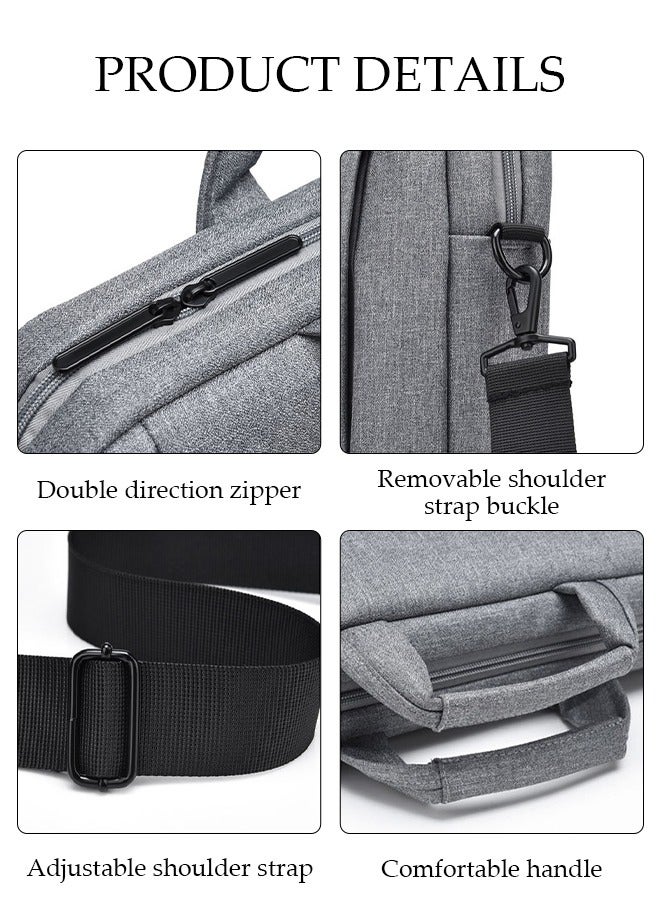 DUNISO 15 Inch Laptop Bag with Multi Compartment Lightweight Laptop Hand Bag Crossbody Bag Travel Business Briefcase Water-Resistant Dust-proof Shoulder Messenger Bag for Men and Women Work Office  - Image 3
