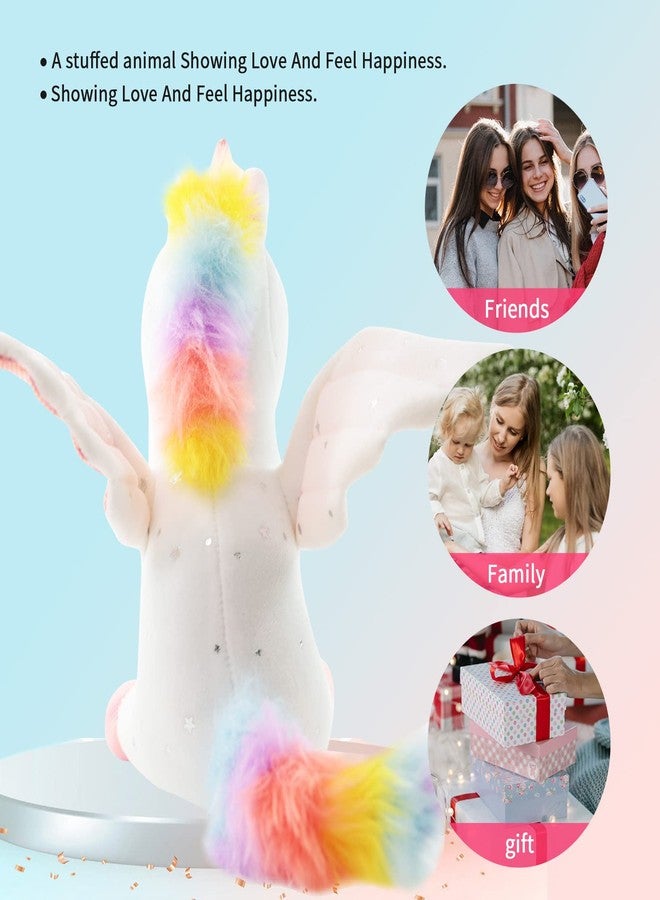 Sew Butiful 8" Unicorn Stuffed Animal - Cute Plush Toy Gift for 3-8 Years Old Girls, Soft Birthday Present for Baby, Toddler, Kids, Decor (White) - Image 5