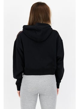 adidas Originals Women Sportswear Fit Long Sleeve Outdoor Crop Sweatshirt, Black Combo  - Image 2