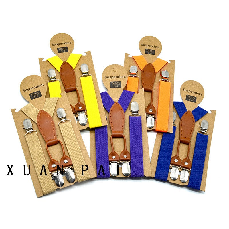 Spot Children 2.5Cm Fashion Y 3 Clip Elastic Strap Clip Men'S And Women'S Baby Suspenders - Image 2