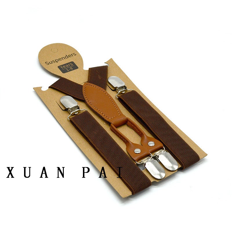 Spot Children 2.5Cm Fashion Y 3 Clip Elastic Strap Clip Men'S And Women'S Baby Suspenders - Image 1