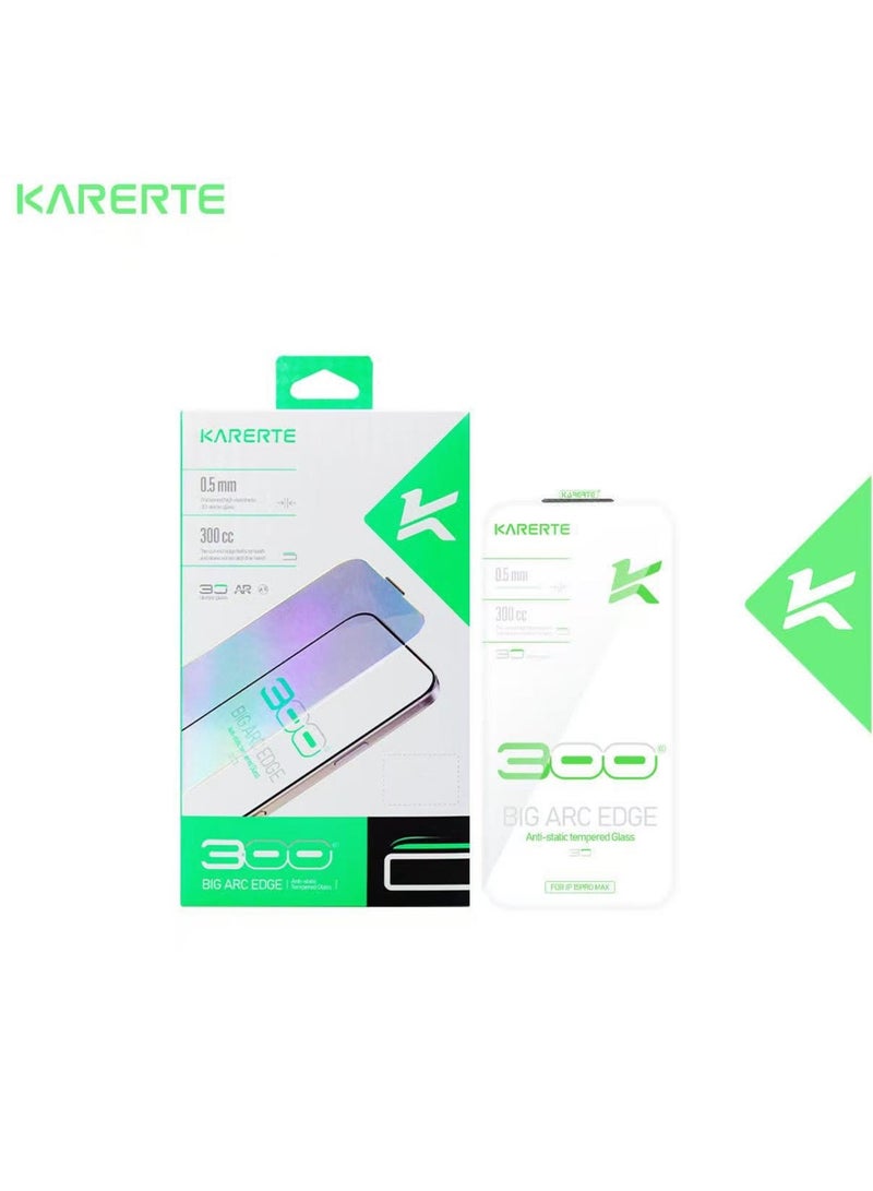 KARERTE Borderless Big Curve Tempered Glass Anti-Static Screen Protector for iPhone 17 Pro - Image 3