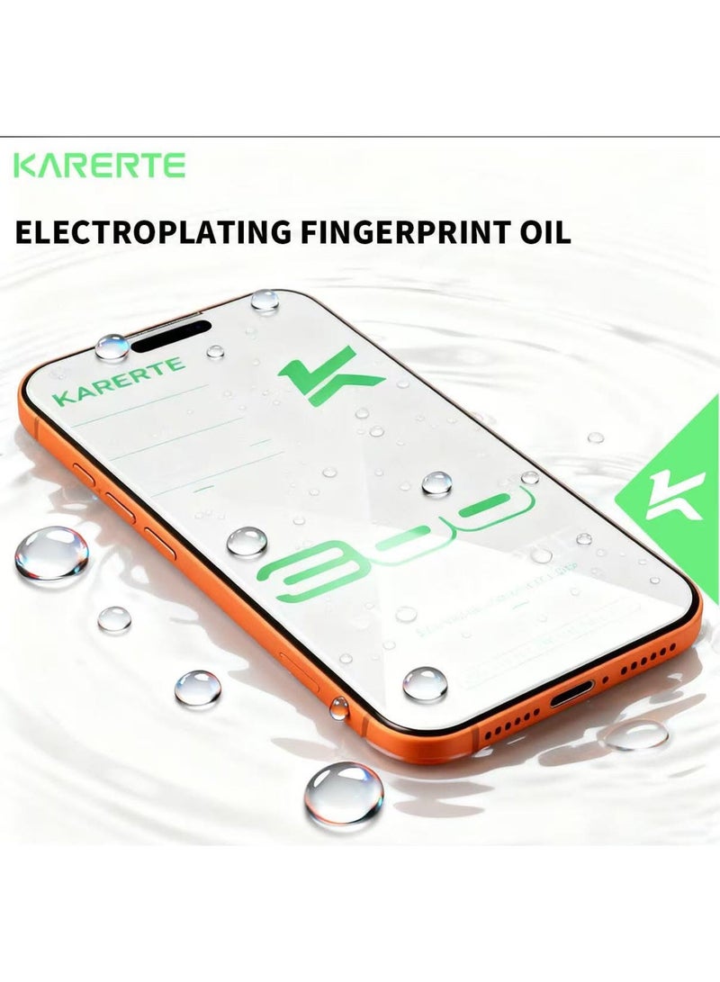 KARERTE Borderless Big Curve Tempered Glass Anti-Static Screen Protector for iPhone 17 Pro - Image 5
