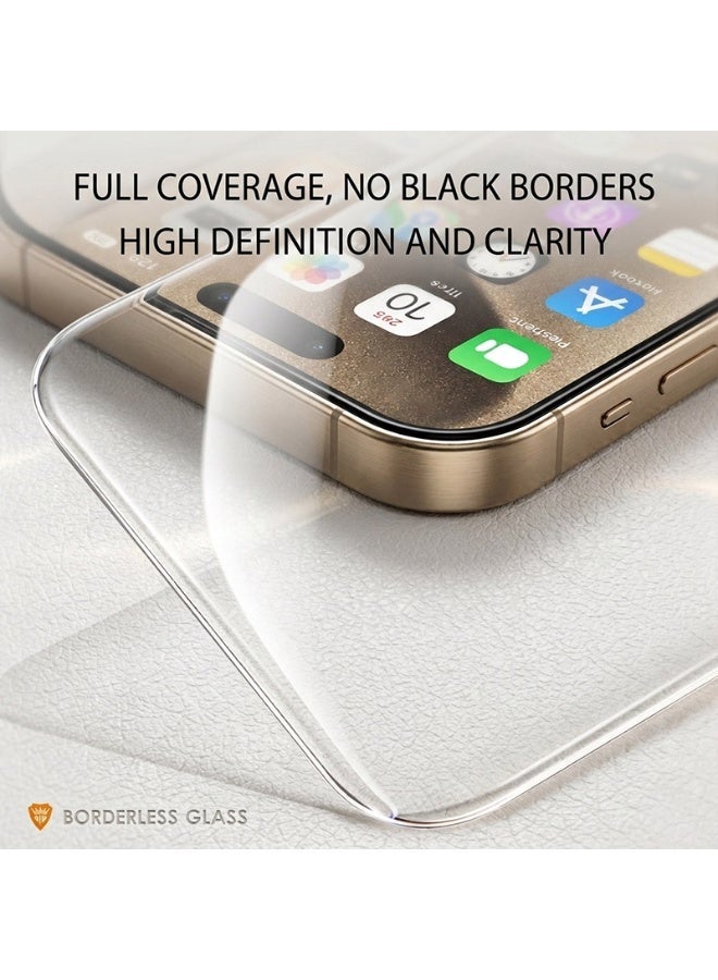 KARERTE Borderless Big Curve Tempered Glass Anti-Static Screen Protector for iPhone 17 Pro - Image 1