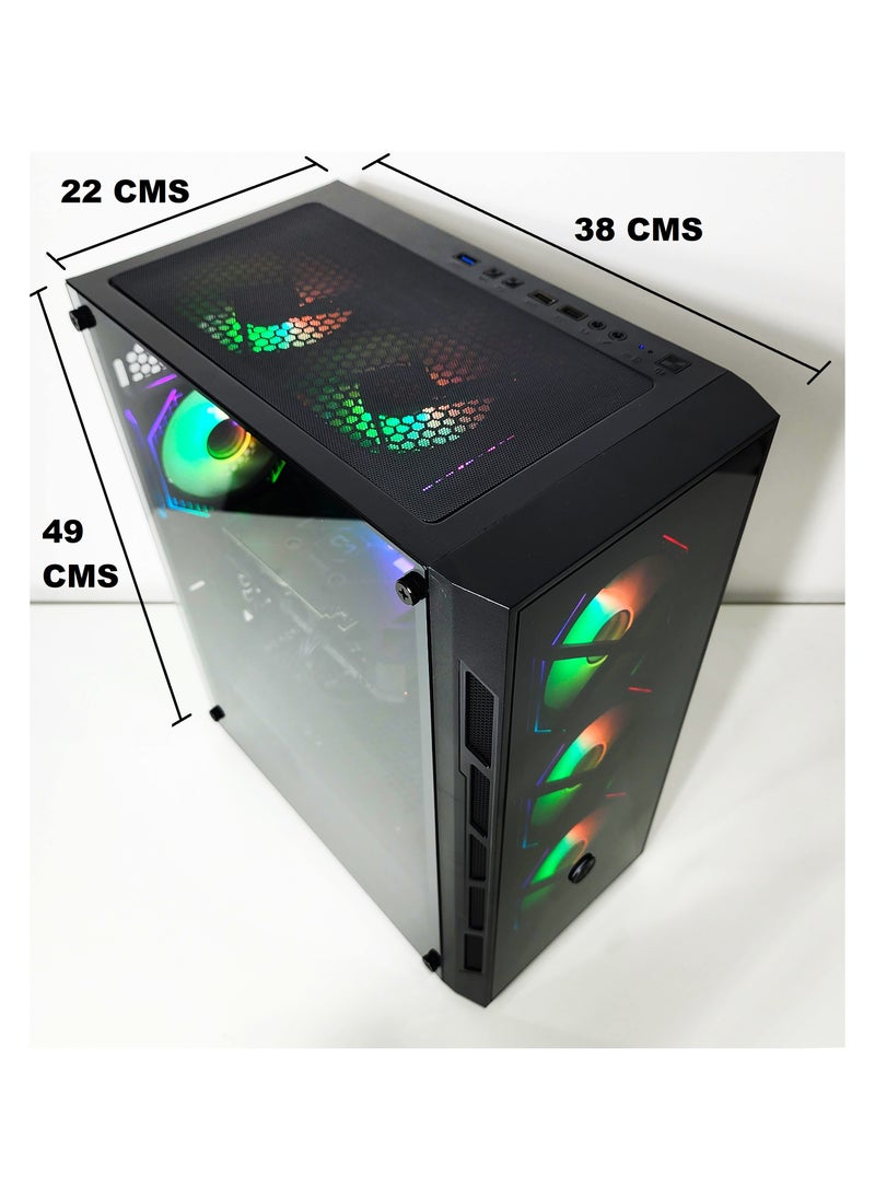 2 FAR ROBOTICS - RGB Gaming PC - Intel i5-14400F, 16GB DDR4, Nvidia RTX 3050, 1TB NVME M.2 SSD, RGB CPU Case, Windows 11 pro, 1 Year Warranty (T-266 V2) - Image 1