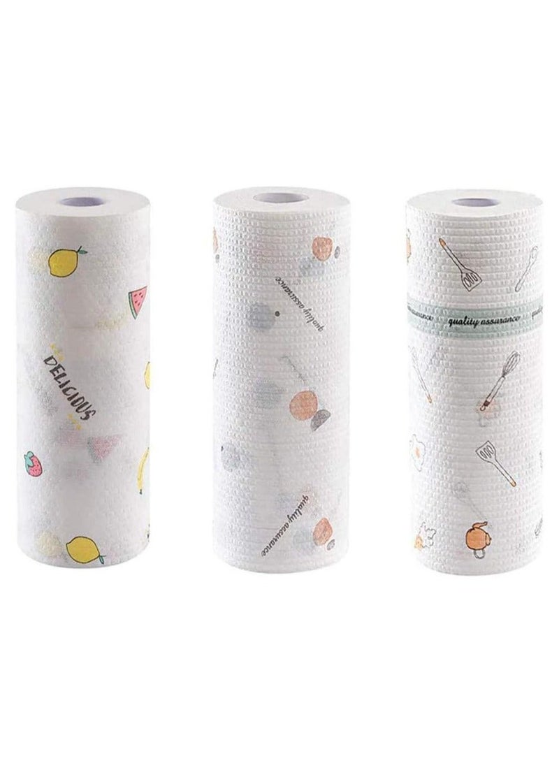 Fruit-Printed Kitchen Paper Towels – 7 Strong & Absorbent Rolls, Size 25×25 cm - Image 2