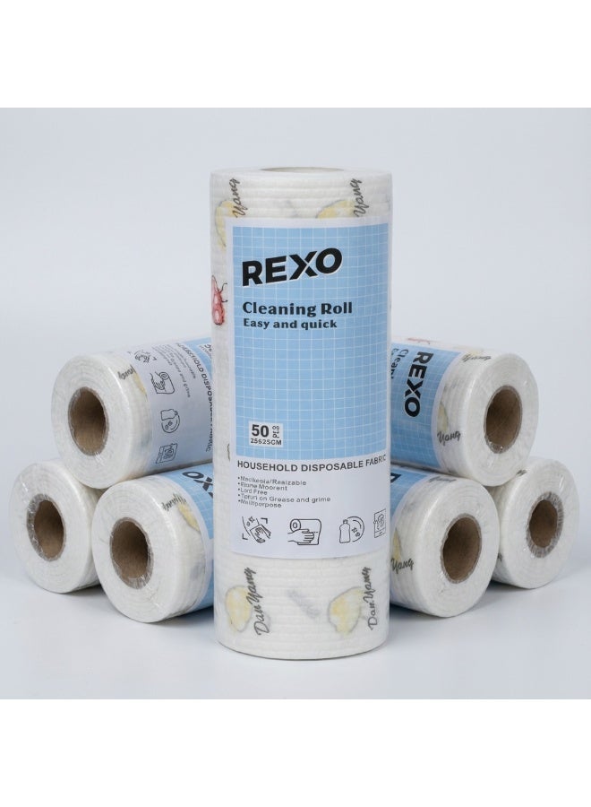 Fruit-Printed Kitchen Paper Towels – 7 Strong & Absorbent Rolls, Size 25×25 cm - Image 1