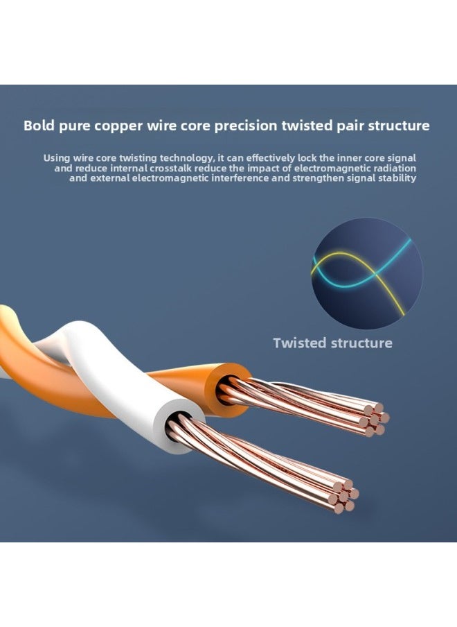 Generic Weixun Class 7 Network Cable 10 Gigabit CAT7 Class 7 Double Shielded Gigabit High Speed Optical Fiber Household Finished 8 Core 10 M 15 Super-Color:1 M  - Image 5