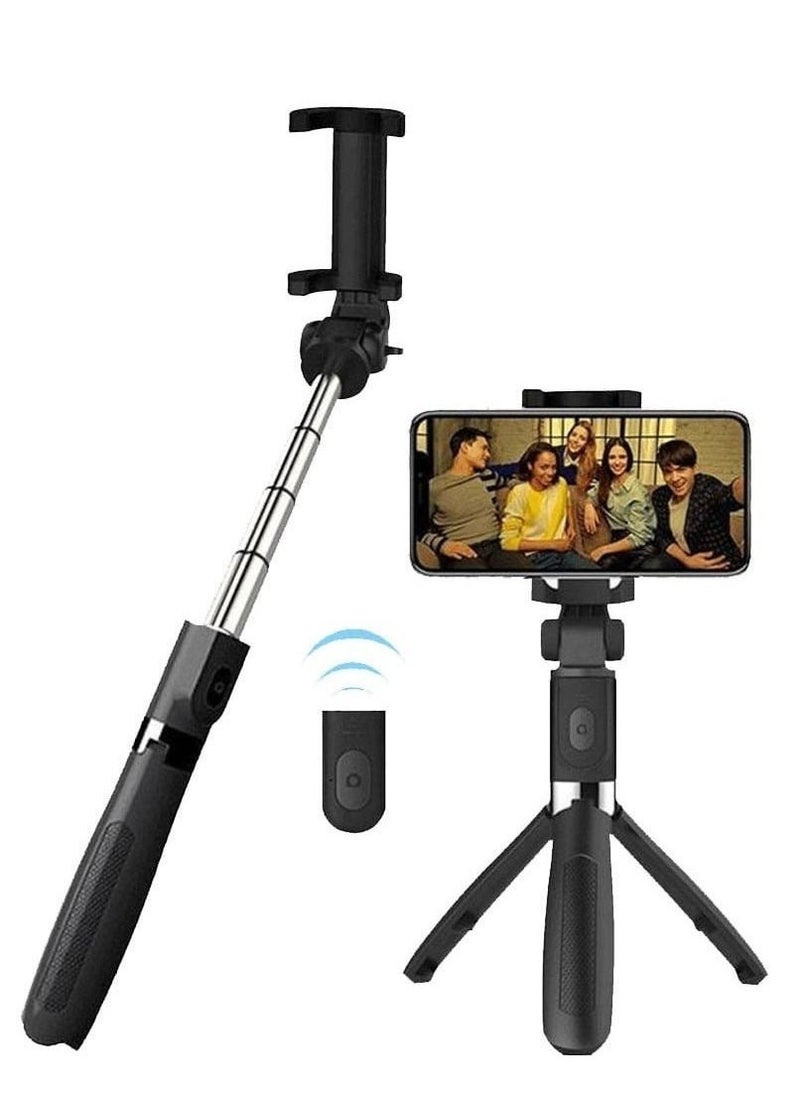 Selfie Stick, L01 Tripod Bluetooth Selfie Stick with Wireless Remote for iPhones/Samsung, Huawei/Mi Phone and More