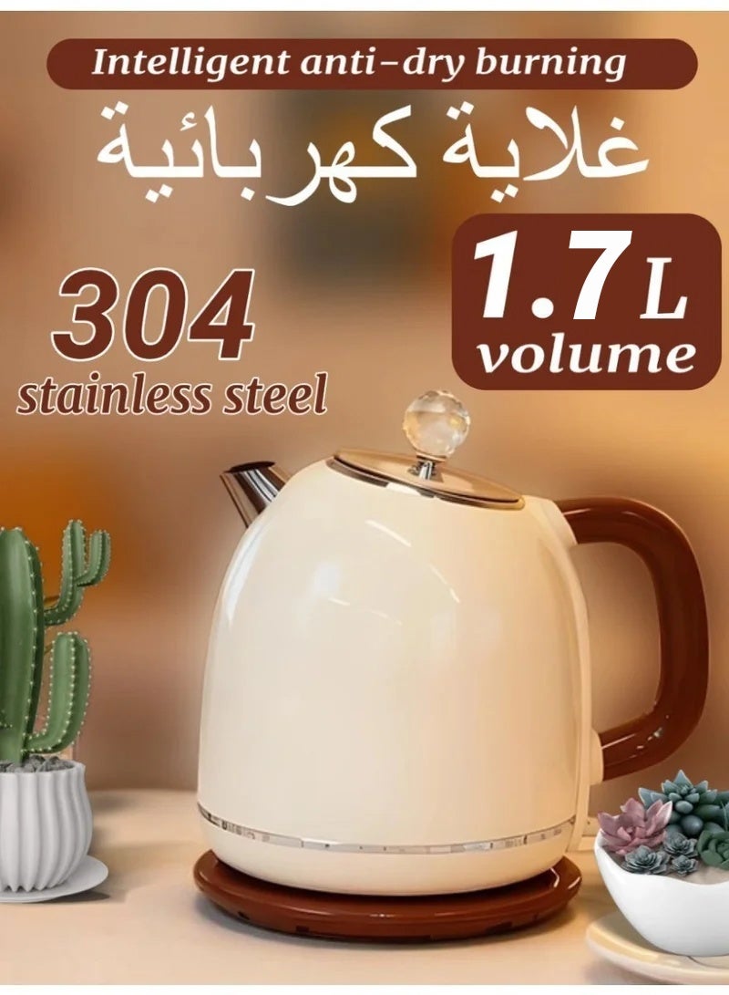 Kettle with Boil Dry Protection, Detachable Power Base, Auto Shut Off, Fast Boil & Easy to Clean and Ideal for Hot Water, Tea or Coffee 1.7L - Image 1