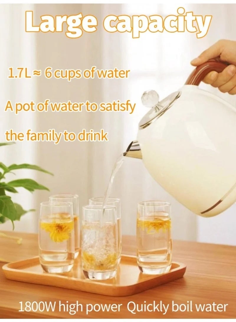 Kettle with Boil Dry Protection, Detachable Power Base, Auto Shut Off, Fast Boil & Easy to Clean and Ideal for Hot Water, Tea or Coffee 1.7L - Image 3