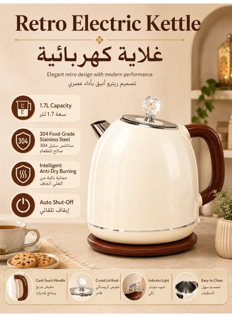 Three sheep Kettle with Boil Dry Protection, Detachable Power Base, Auto Shut Off, Fast Boil & Easy to Clean and Ideal for Hot Water, Tea or Coffee 1.7L - Image 1