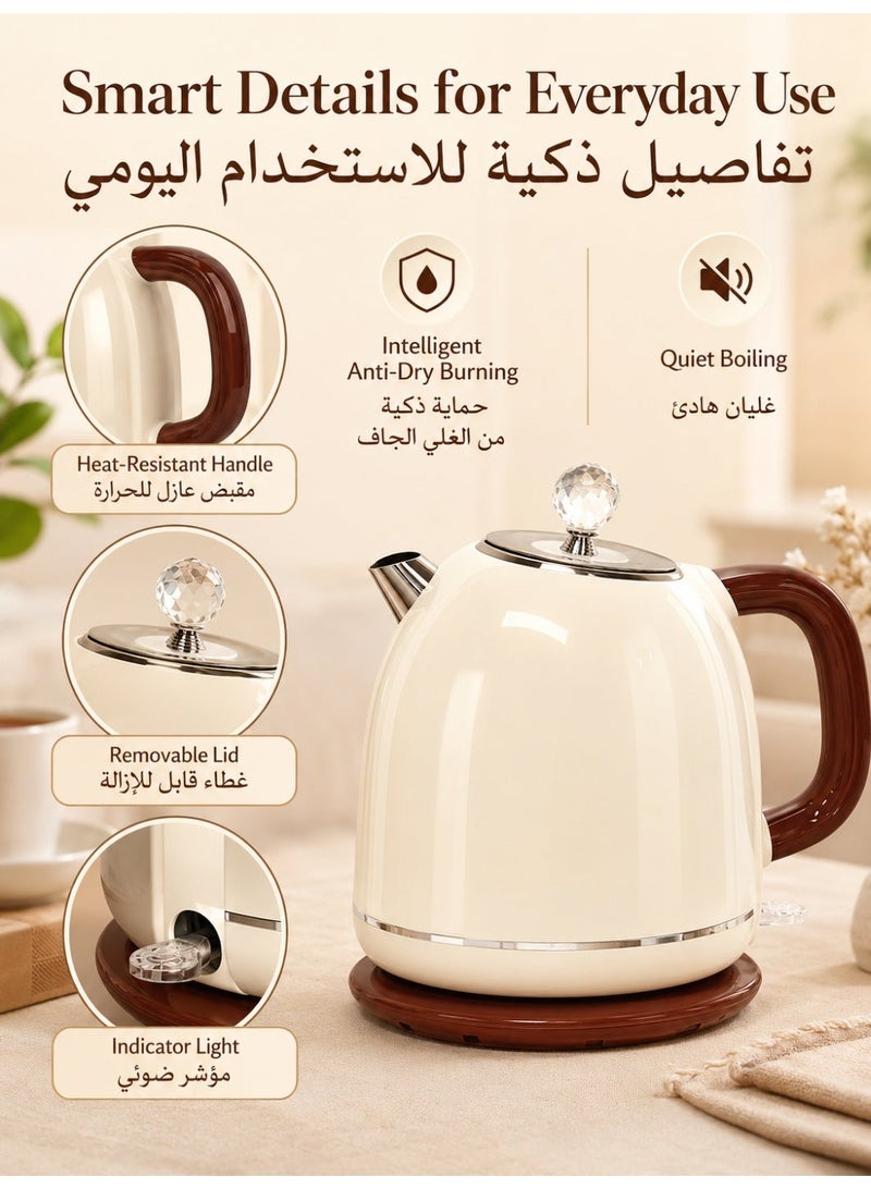 Three sheep Kettle with Boil Dry Protection, Detachable Power Base, Auto Shut Off, Fast Boil & Easy to Clean and Ideal for Hot Water, Tea or Coffee 1.7L - Image 5
