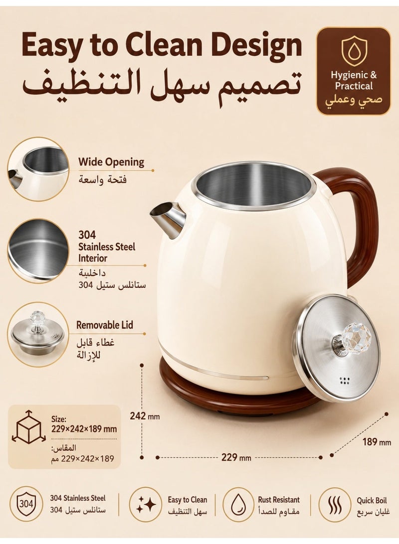 Three sheep Kettle with Boil Dry Protection, Detachable Power Base, Auto Shut Off, Fast Boil & Easy to Clean and Ideal for Hot Water, Tea or Coffee 1.7L - Image 3